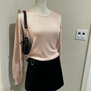 17 north pale pink silk sweater